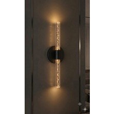 Backhome Bubbleflux Medium 40 cm Modern Tasarım LED Aplik - Duvar Lambası - Siyah -  Elektrikli - Günışığı