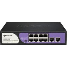 Bdcom S1000-8P2F 10 Port 10/100 8xpoe 90W 2X100 RJ45 Uplink Yönetilemez Switch