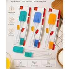 Sevora Home Silikon Spatula ve Yağlama Fırçası 2'li Seti Isıya Dayanıklı Kek Pasta Hamur Mutfak Gereci