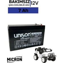 Micron Unison Oyuncak Araba Aküsü(Pili, Bataryası) 12V (Volt) 7AH (Amper)