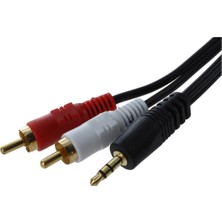 Delixa Renault Fluence Aux Kablosu - 2 Rca 1 Aux Ses Sistemi Aux Hoparlör Kablosu