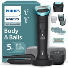 Delixa Norelco Body Groomer 9000 Serisi, Çift Yönlü Kullanım ve Su Geçirmez Islak Kuru Tıraş Makinesi Siste