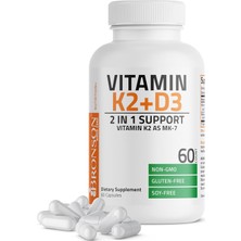 Bronson Vitamin K2 D3 (Mk7) - 2 In 1 D3 & K2 Complex - 60 Capsules 5000IU (125 Mcg) & 90 Mcg K2