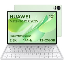 Delixa Matepad 12 x 2025 Yeni Tablet, 2.8k, 144 Hz, 1000 Nit, 12 Inç Ultra Net Papermatte Ekran, 12+256 Gb,