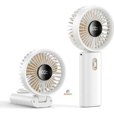 Arwoan X6 Şarjlı Mini El Vantilatörü LED Göstergeli Taşınabilir Turbo Fan 100 Hız Kademeli USB Şarjlı