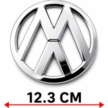 EP Garaj Otomotiv Volkswagen Araçlara Uyumlu Krom Logo Dış Aksesuar 12.3 cm