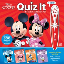 Delixa Disney Mickey Mouse And Minnnie Mouse – Quiz It Pen 4-Book Set And Talking Pen – Interactive Educati