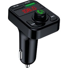 Delixa Pdateknoloj F9 Araç Fm Transmitter 5.3 Bluetooth Araç Kiti USB Type-C Hızlı Şarj Çıkışlı Çakmaklık G