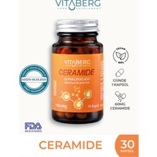 Vitaberg Ceramide 30 Kapsül | Seramid, Alfa Lipoik Asit, Vitamin C, B6 ve B12 | Vegan