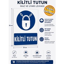 Ergündoğdu 'Kilitli Tutun' Uyarı Ikaz Levhası Pvc 25X35 cm