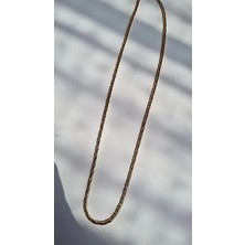 CM Jewelry 14K Altın Renk Kuyumcu Model Altın Işçiliğinde Zincir Kolye