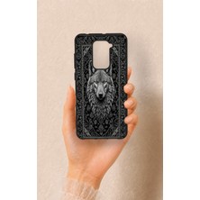 Vip Case Redmi Note 9 Uyumlu Etnik Kurt Desenli Silikon Kılıf