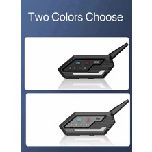 Mabelme Store BT62 Motosiklet Kask Kulaklığı Bluetooth Intercom 2 Intercom Bağlantılı