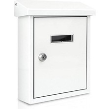 Serenelife Duvara Monte Kilitlenebilir Posta Kutusu - Modern Dış Mekan Galvanizli Metal Anahtar Büyük Kapasiteli - Ticari Kırsal Ev Dekoratif ve Ofis Iş Koli Kutusu Paketleri Drop Slot Güvenli Kilit