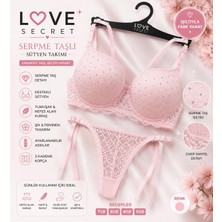 Love Secret Serpme Taşlı Dolgulu Sütyen Takım