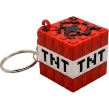 Lento Desing 3D Baskı Minecraft T-N-T Blok Anahtarlık - Oyuncu (Gamer) Çanta ve Anahtar Aksesuarı