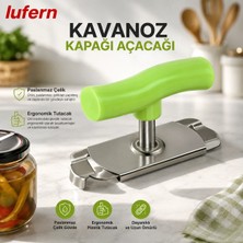 Lufern Paslanmaz Çelik Kapak Açacağı Kavanoz Şişe Pratik Mutfak Ergonomik Ayarlanabilir Zaman Tasarruf