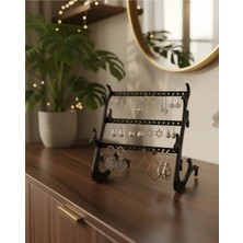 Takı Standı - Küpe Standı - Kolye Askısı - Modern Takı ve Küpe Standı - 3 Bölmeli Küpe Standı