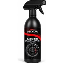 Vexon Lastik Parlatıcı Sprey 500 ml – Oto Lastik Siyahlaştırıcı ve Bakım Ürünü, Islak Parlak Görünüm