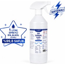 İTHAL SAF İPA İzopropil Alkol %99,8 Saflık - 1 Litre Sprey Şişe Temizlik kimyasalı