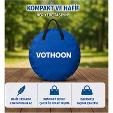Mabelme Store Otomatik Kabin Giyinme Çadırı 120X120X190 cm Üst Havalandırma Yan Pencereli Duş & Wc Çadırı Mavi