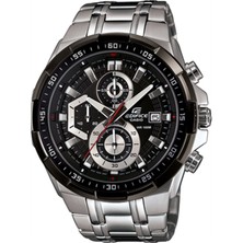Casio Edifice Erkek Kol Saati 10 ATM Suya Dayanıklı Çelik Kasa ve Kordon ile Siyah Kadran