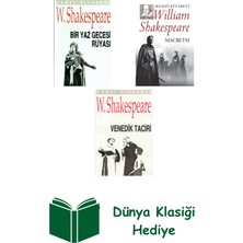Remzi Kitabevi William Shakespeare 3 Kitap Seti + Dünya Klasiği Hediye