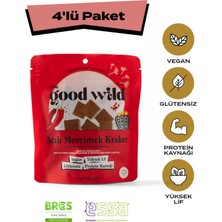 The Good Wild Acılı Mercimek Kraker | Glutensiz Vegan Atıştırmalık | Filizlendirilmiş Kırmızı Mercimek Unu | 4X55G