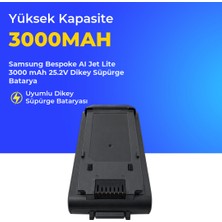 Ümit Maker Samsung Bespoke Aı Jet Lite 3000 Mah 25.2V Dikey Süpürge Batarya