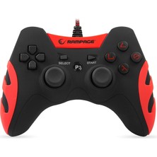 Hsc Bilişim Rampage SG-R218 Ps3/pc x Input Kırmızı USB 1.8m Joypad