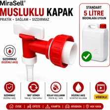 Mirasell 5 litre İPA İzopropil Alkol, Su, Antifiriz Bidonu MUSLUKLU KAPAK, Sızdırmaz ve Düzenli Akış (Sadece Musluklu Kapak)
