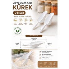 Akyüz Plastik 🥣 2'li Plastik Un ve Erzak Küreği 23 cm | Gıda Uyumlu Bakliyat, Pirinç ve Yem Küreği Y-112