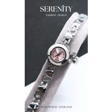 Serenity Kalp Charmlı Çelik Kordon Saat