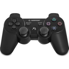 Hsc Bilişim Rampage Sg-Rps3 Siyah Ps3 Bluetooth Çift Titreşimli Joypad (Şarj Kablosu Dahil)