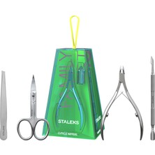 Staleks Home Pro Manikür Seti 4 Parça, Tırnak Eti Pensi, Tırnak Eti Itici, Tırnak Makası ve Kaş Cımbızı