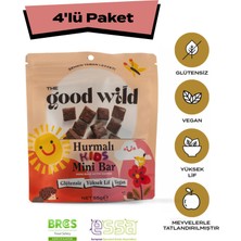 The Good Wild Hurmalı Kids Mini Bar | Glutensiz Vegan Atıştırmalıklar | Hurma Püresi | Bitter Çikolata | 4X55 gr