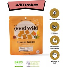 The Good Wild Humus Kraker | Glutensiz Vegan Atıştırmalık | Glutensiz Un | Filizlendirilmiş Nohut Unu | 4X55 gr