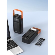 Forestia 50000 Mah Solar Güneş Enerjili Powerbank - Dijital Göstergeli LED Fenerli Taşınabilir Kampçı Batarya