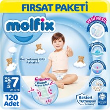 Molfix 7 Beden Bebek Bezi Fırsat Paketi 30X4 120 Adet
