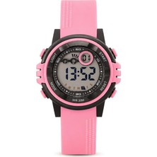 Saattino Kız Çocuk Dijital Spor Pembe Silikon Kordon Kol Saati ST-304433