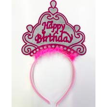 Usm Happy Birthday Yazılı Neon Renk Taç 12 Adet