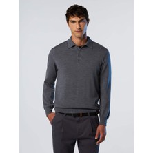 North Sails Merino Yün Polo Yaka Erkek Triko Kazak 12GG