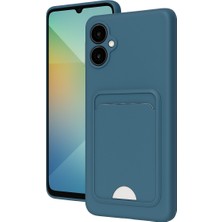 Bezos Galaxy A06 Kılıf Kelvin Kartvizitli Silikon - Mavi