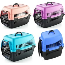 Usm Plastik Kedi Köpek Taşıma Çantası 49*35*32,5 cm Karışık Renklerde
