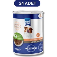 Pawpaw Somonlu Jöleli Yetişkin Köpek Maması 400 gr x 24 Adet