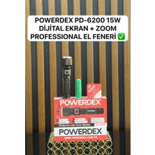 Powerdex PD-6200 15W Dijital Ekran+Zoom Professıonal El Feneri