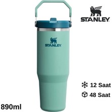 Stanley The Iceflow Flip Straw Pipetli Termos Bardak 0,89 Lt | Yeşil