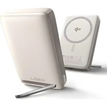 Lisen P103 Qi2 10000MAH Kablosuz Powerbank – Taşınabilir Hızlı Şarj Cihazı, iPhone / Android / Qi Destekli Cihazlar Için Siyah