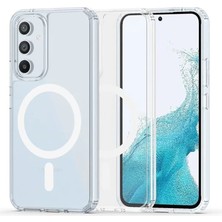 Samsung Galaxy A56 Uyumlu Kılıf Zebana Sararmaz Clearmag Kılıf (M-Safe Uyumlu) Şeffaf