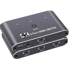 Gplus 4K321M 18GBPS 3x1 HDMI 2.0 4K Ultra Hd 60 Hz Hdr10 Hdcp2.2 HDMI EDID CEC Destekli 3 Giriş 1 Çıkış Alüminyum Switch Görüntü Seçici